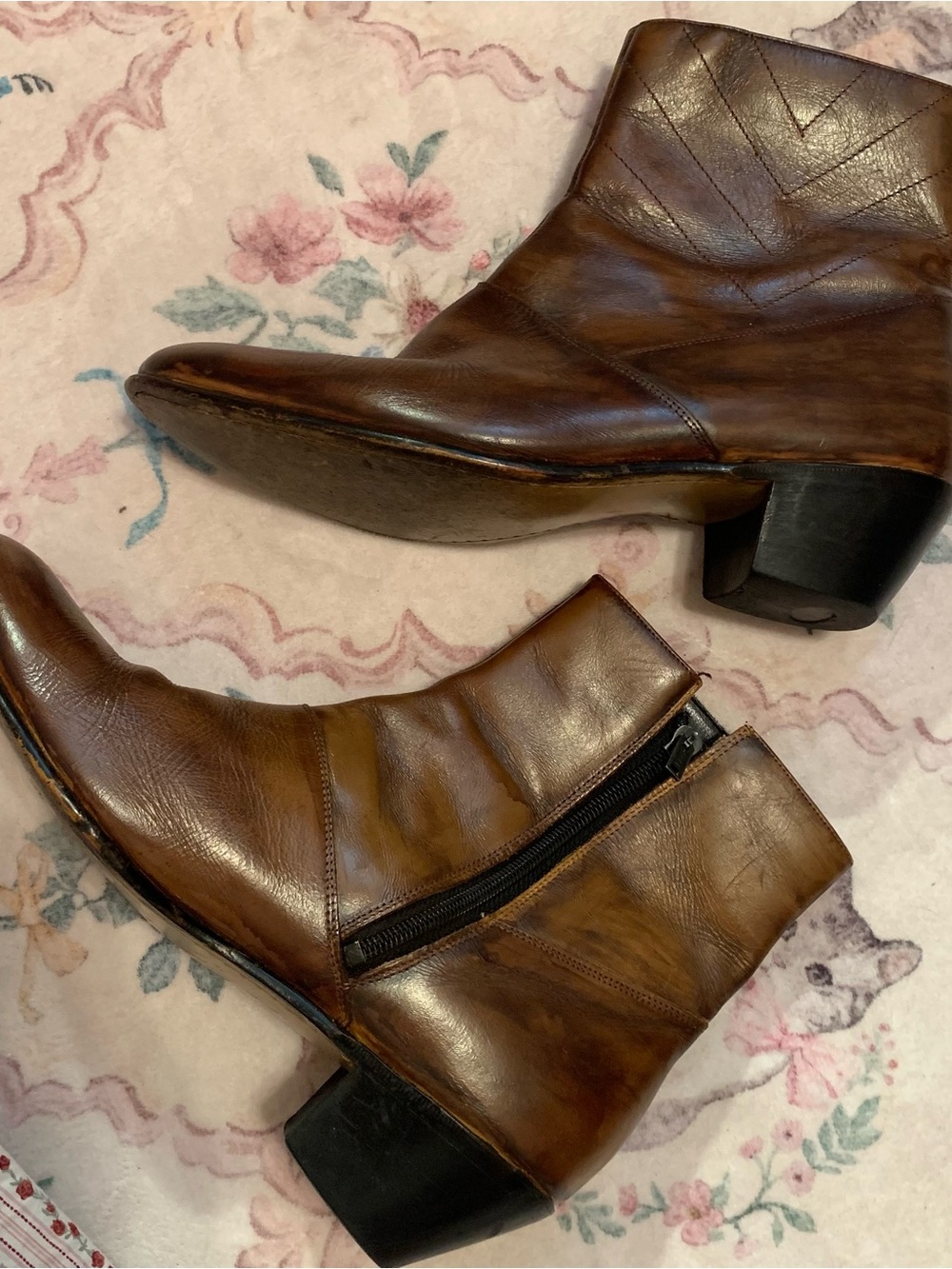 SAHARA Brown Leather Men's Ankle Boots